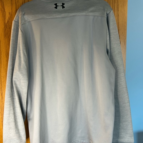 Under Armour Light Gray Half-Zip pullover Men’s XL Warm fleece - Picture 4 of 6